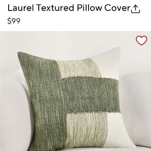 Pair of Pottery Barn Laurel textured pillow cover